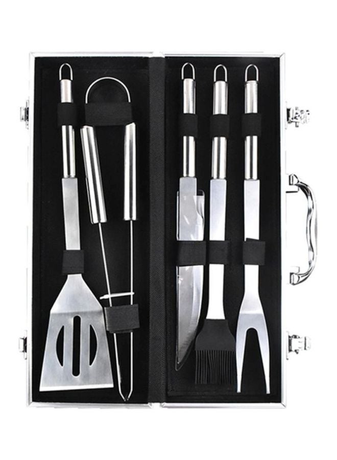 شاربدو طقم أدوات للشواء مكون من 5 قطع أسود/ فضي 37x13x7سم - Image 1