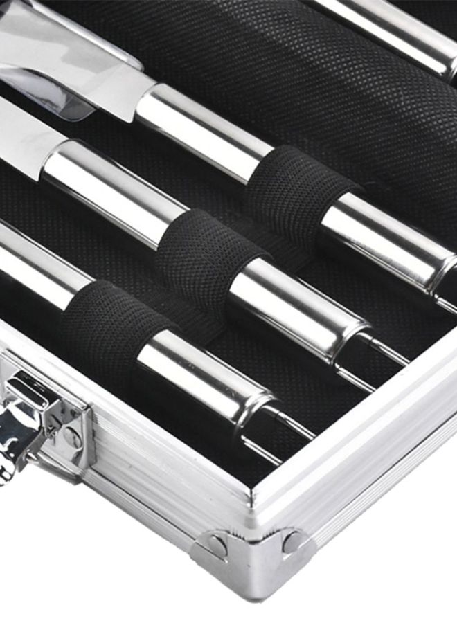 شاربدو طقم أدوات للشواء مكون من 5 قطع أسود/ فضي 37x13x7سم - Image 4