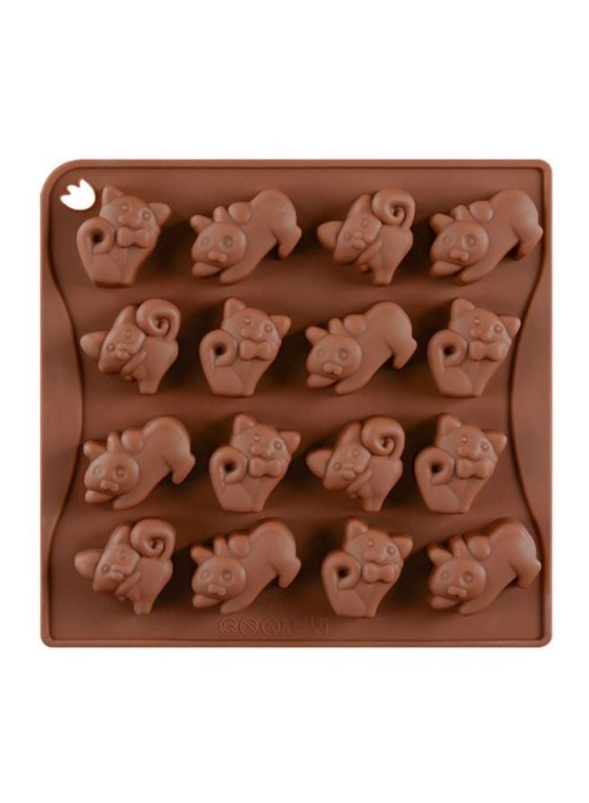 شاربدو قالب سيليكون للشوكولاتة بني 18x17x2سم - Image 1