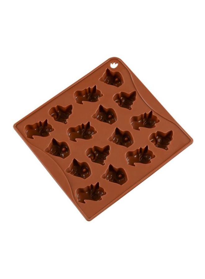 شاربدو قالب سيليكون للشوكولاتة بني 18x17x2سم - Image 3