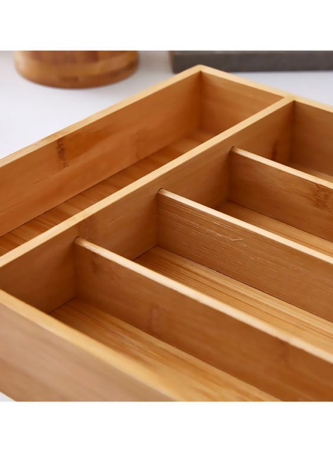Home Box Bamboo Cutlery Tray Beige 35.5x25.4x5cm - Image 5