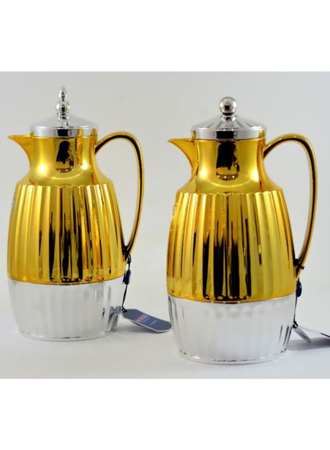 Homemaker 2-Piece Tea And Coffee Flask Set Gold/Silver - Image 2