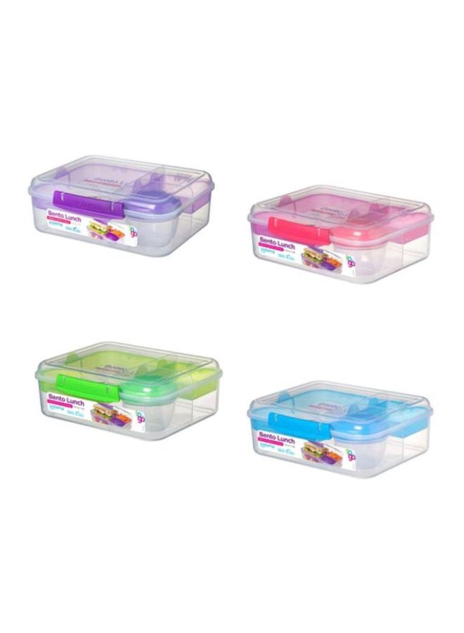 sistema 4-Piece Bento Lunch Box Multicolour 1.65Liters - Image 1