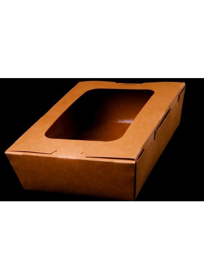 Hotpack Kraft Pe Lnch Box With Window Beige/Clear 180x120x50mm - Image 5