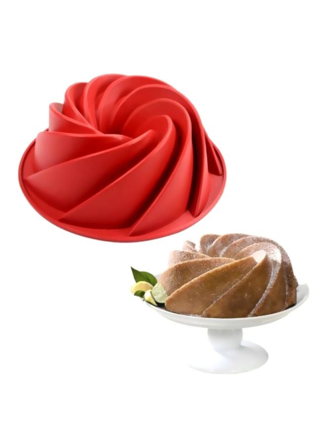 شاربدو قالب كيك بتصميم حلزوني أحمر 24.5x24.5x8.7سم - Image 4