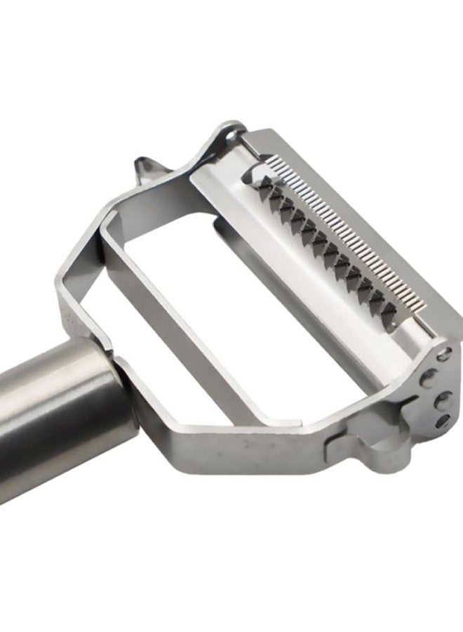 شاربدو مقشرة متعددة الوظائف من الإستانلس ستيل فضي 18x8.2x2.4سم - Image 3