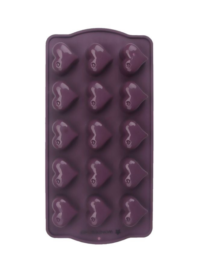 Silicone Heart Chocolate Mould Purple 27x5x27cm - v1621406628/N15362140A_2