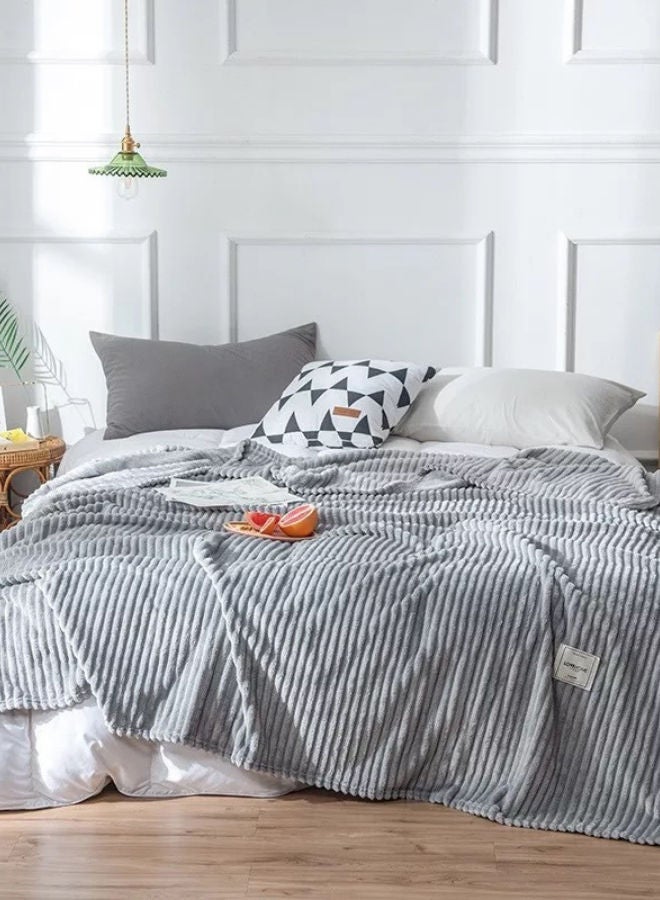 ديلز فور لس بطانية ناعمة صوف رمادي 200x230سم - Image 1