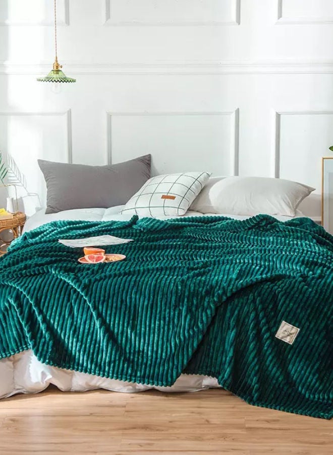 ديلز فور لس بطانية سرير ناعمة صوف أخضر 200x230سم  - Image 1
