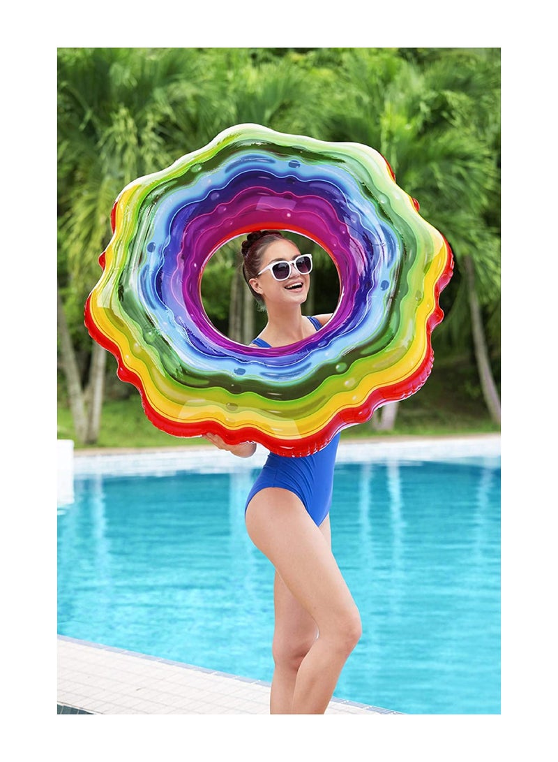 Rainbow Ribbon Inflatable Floating Tube 26-36163 1.15meter
