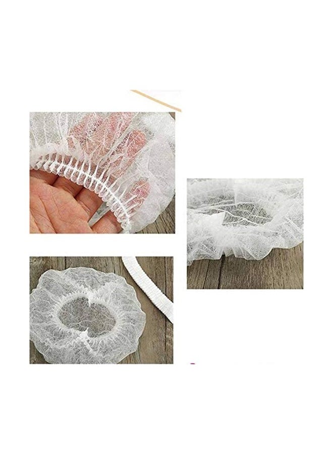قبعة استحمام عالية الجودة للاستخدام مرة واحدة أبيض Pack of 100 - Image 5