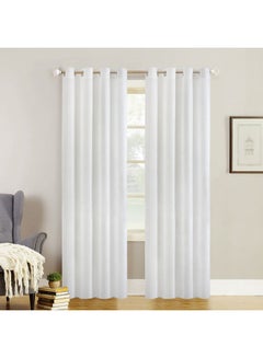 Home Box 2-Piece Kelvin Curtain Set White 140x240cm  - Image 1