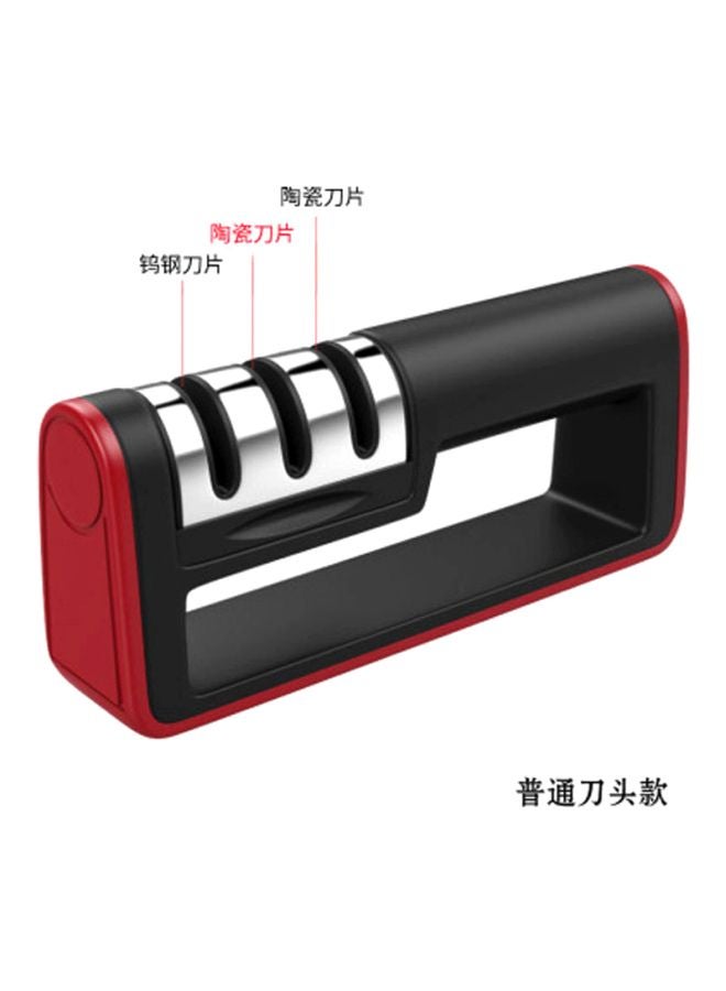 بيوينتي أداة شحذ السكاكين على ثلاث مراحل أسود/ فضي/ أحمر - Image 2