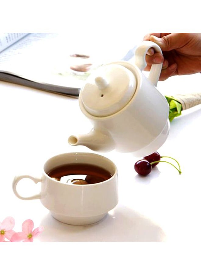 Beauenty 2-Piece Teapot Set White 13x16.5x8.5cm - Image 2