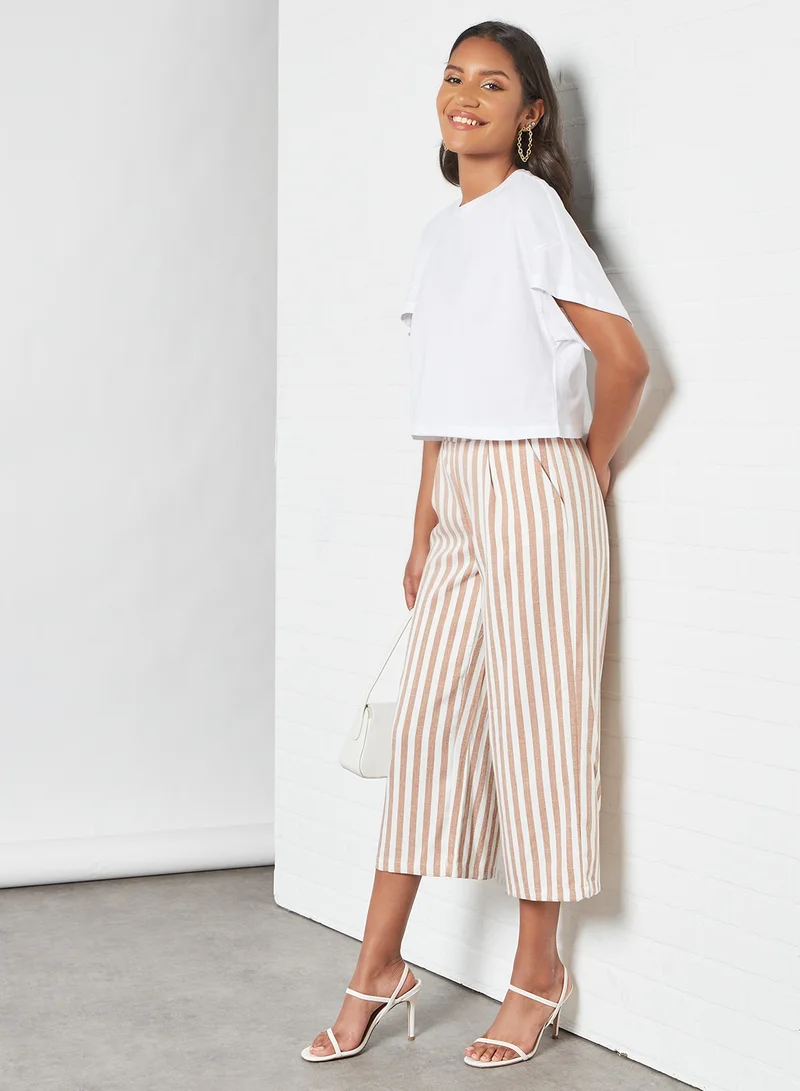 ONLY Striped Culottes Almondine