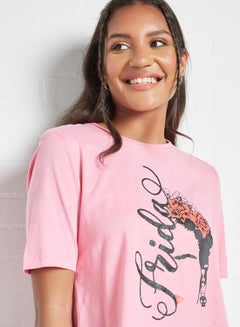 Frida Kahlo Graphic T-Shirt Sachet Pink - v1621413042/N43713201V_2