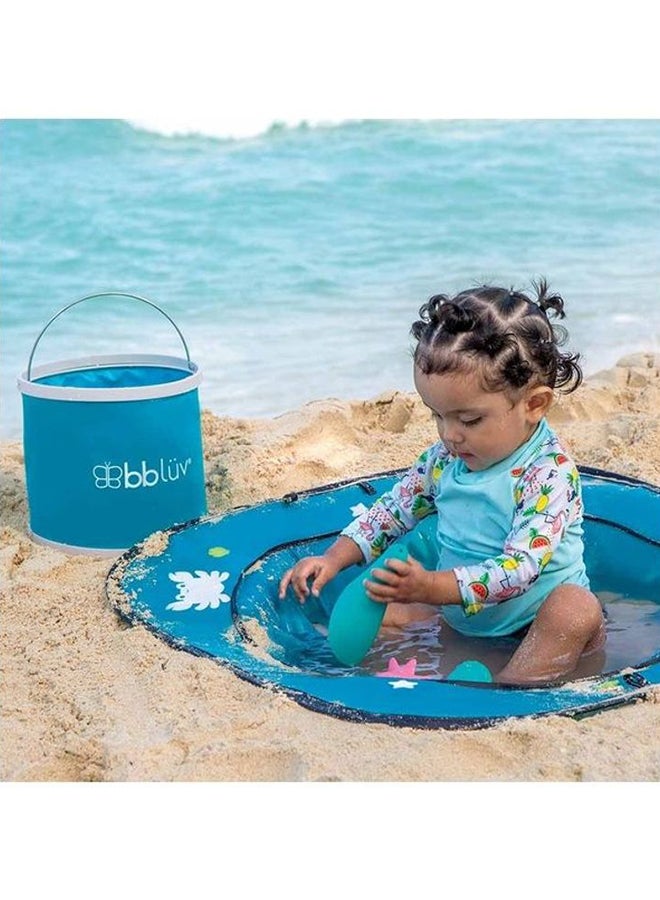bbluv - Pop-up Beach Pool With Collapsible Bucket - Blue 30inch - Image 1