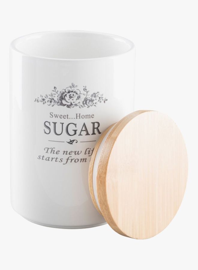 Home Box Sweet Home Sugar Canister White/Black/Beige 13.5x9.5cm  - Image 2