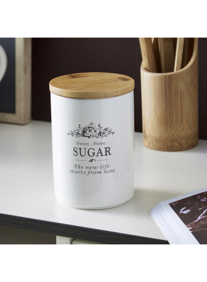 Home Box Sweet Home Sugar Canister White/Black/Beige 13.5x9.5cm  - Image 3