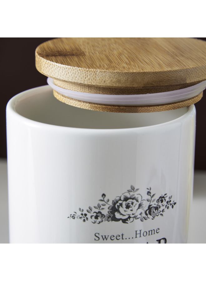 Home Box Sweet Home Sugar Canister White/Black/Beige 13.5x9.5cm  - Image 4