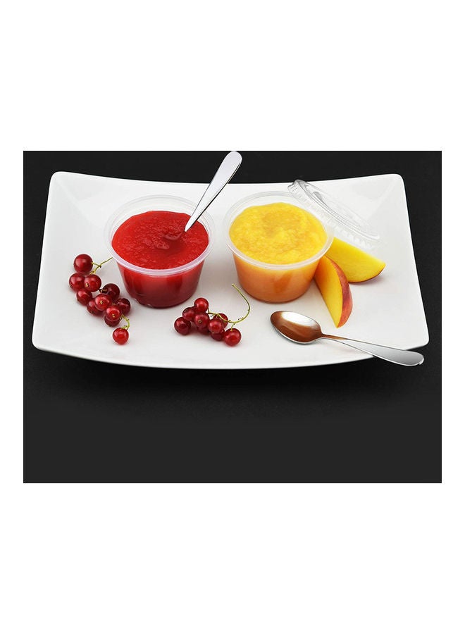 Generic - 50 Pieces Disposable Plastic Sauce Cups With Lids Clear - Image 1