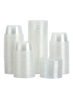 Generic 50 Pieces Disposable Plastic Sauce Cups With Lids Clear  - Image 1