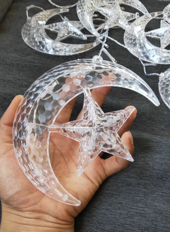 ديلز فور لس شريط بإضاءة LED على شكل قمر ونجوم شفاف 2.5متر - Image 3