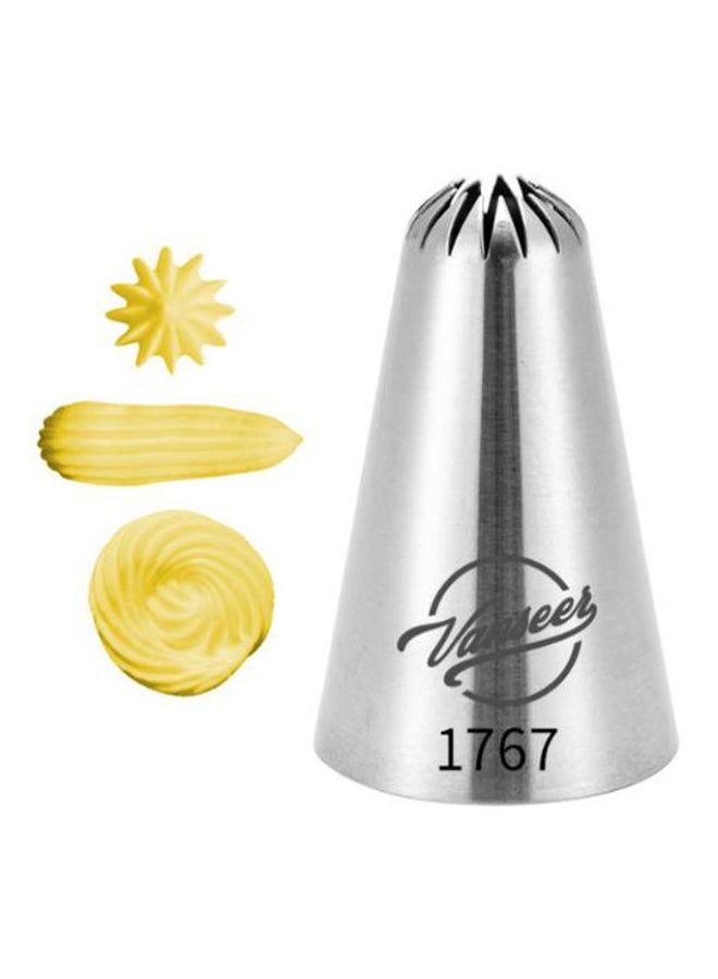 Beauenty Cake Decorating Piping Nozzle Silver/Grey 5cm - Image 2