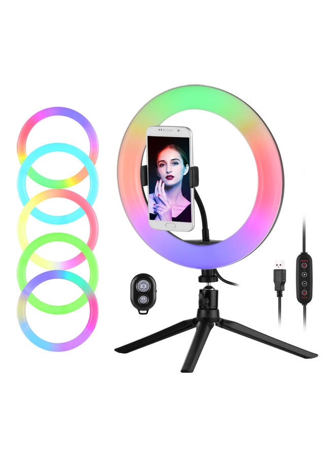 مصباح حلقي للتصوير بإضاءة متعددة الألوان RGB متعدد الألوان - Image 1