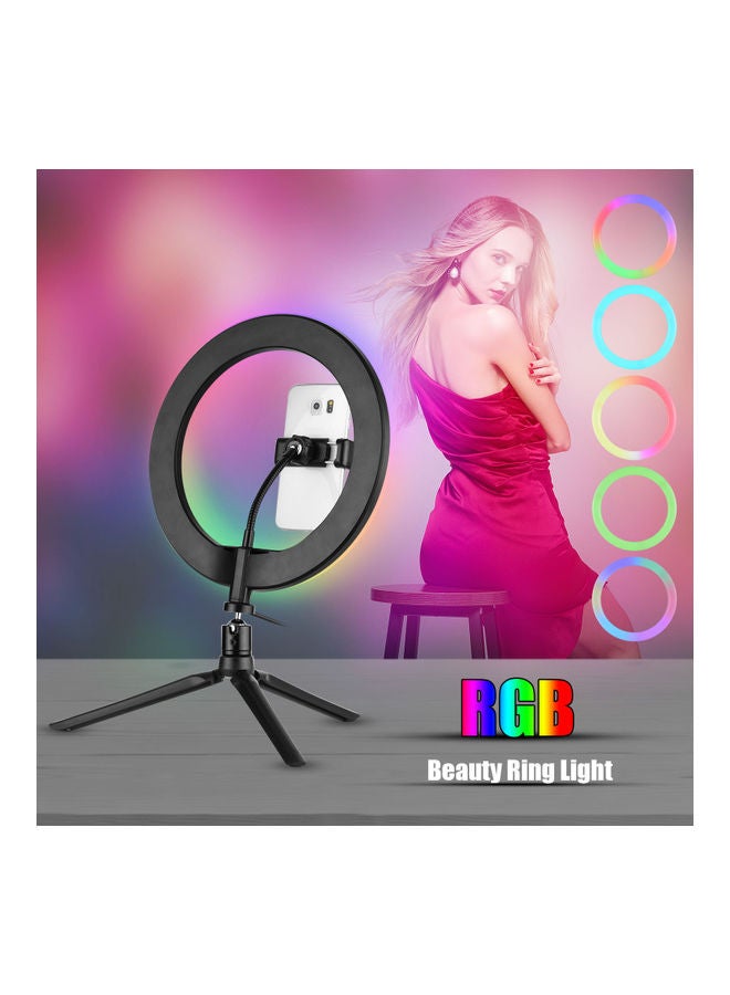 مصباح حلقي للتصوير بإضاءة متعددة الألوان RGB متعدد الألوان - Image 5