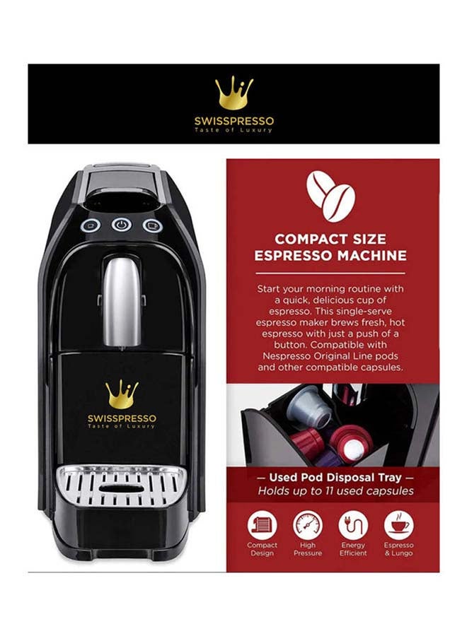 Swisspresso - Nespresso Compatible Coffee Machine 1225.0 W SCMFWHT01 White/Black - Image 1