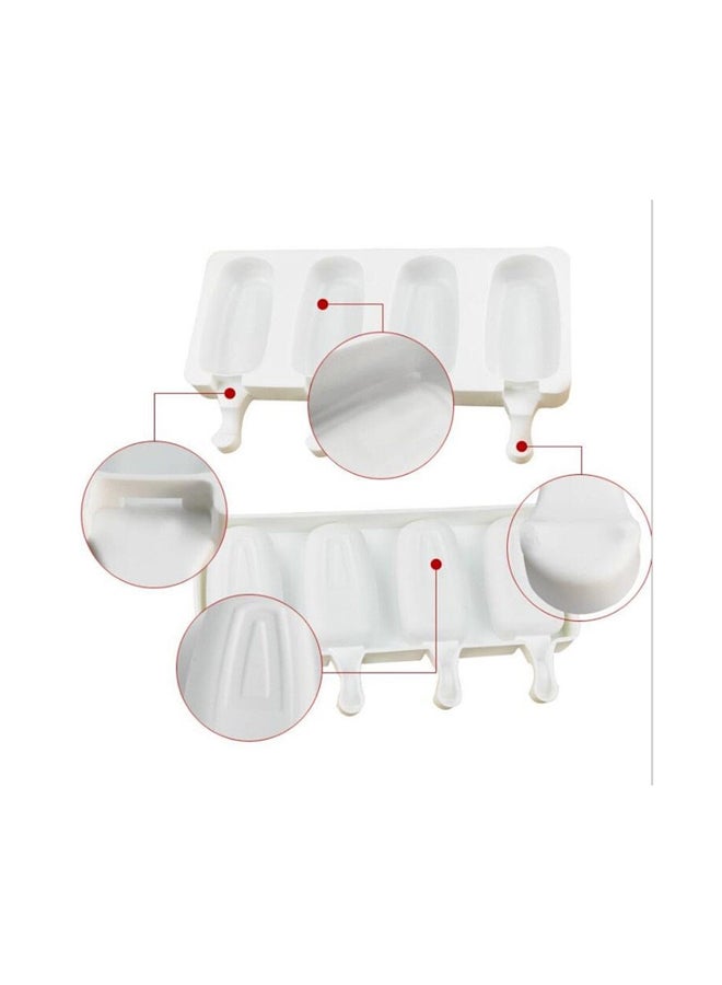 Beauenty 4 Cell Silicone Frozen Ice Cream Mold White - Image 3