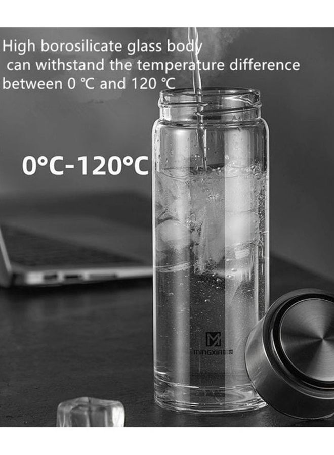 Beauenty Single Layer Portable Water Bottle Silver/Clear - Image 4