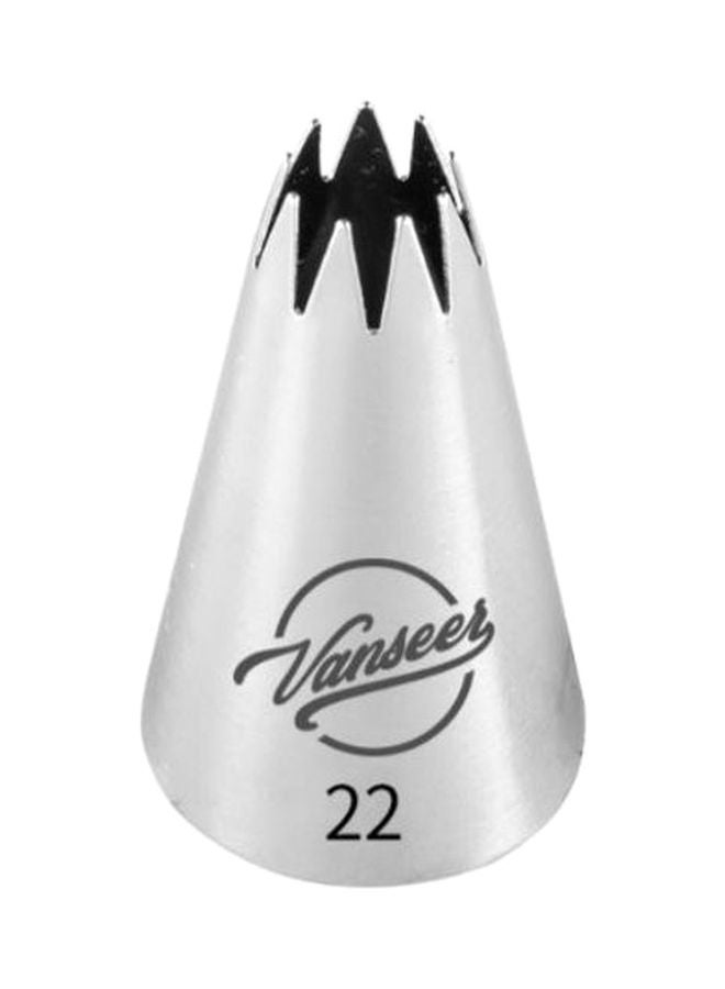 Beauenty Cake Decorating Piping Nozzle Silver/Black 5cm - Image 1