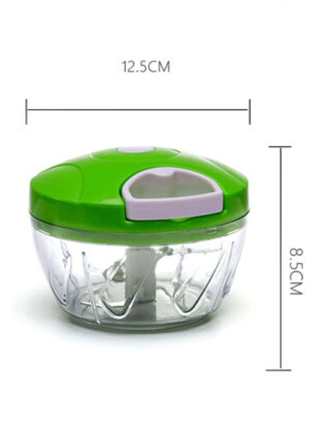 CYTHERIA Multifunctional Hand Vegetable/Fruit Chopper Green/Clear/White 12.5x12.5x8.5cm  - Image 4