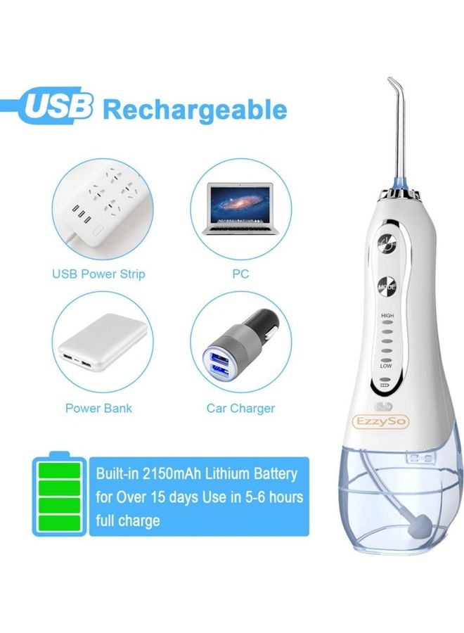 إيزي سو جهاز كهربائي مضاد للماء لتنظيف الأسنان بالماء أبيض - Image 2