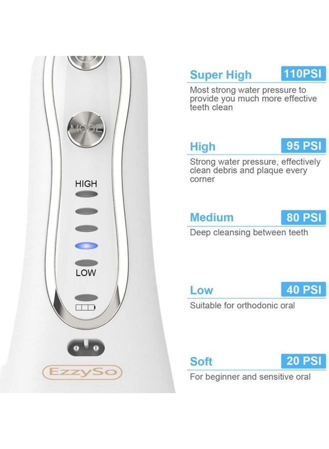 إيزي سو جهاز كهربائي مضاد للماء لتنظيف الأسنان بالماء أبيض - Image 4