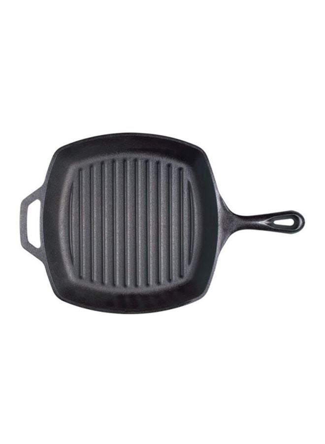 Pre-Seasoned Cast-Iron Square Grill Pan Black 10.5x1.75x10.5inch - v1621424794/N14440103A_2