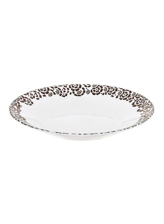Luminarc - Essence Matiz Soup Plate White/Black 22.5cm - Image 1