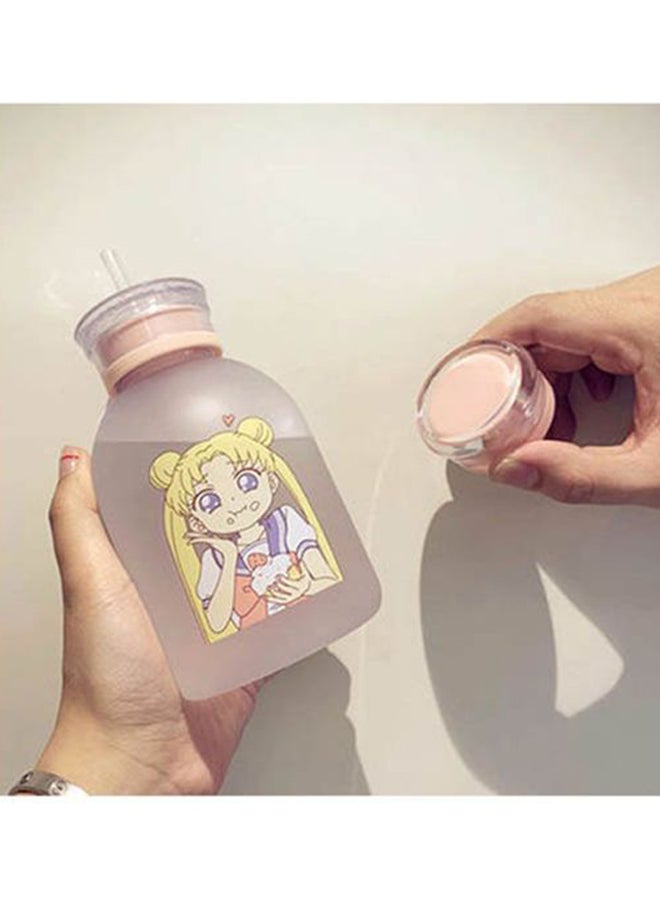 Beauenty Cartoon Frosted Water Bottle Pink/Yellow/Blue - Image 2