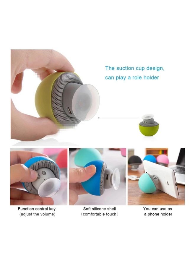 Small Mushroom Shape Bluetooth Speaker Orange/Grey - Image 3