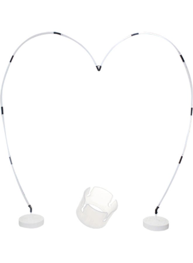 Heart-shaped Balloon Arch Holder With Frame Base And Pole Without Balloons  - Image 1