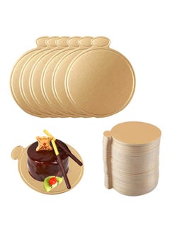S-Color 100-Piece Golden Cardboard Cake Base Gold 9cm  - Image 2
