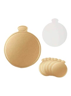 S-Color 100-Piece Golden Cardboard Cake Base Gold 9cm  - Image 3