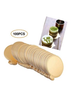 S-Color 100-Piece Golden Cardboard Cake Base Gold 9cm  - Image 5