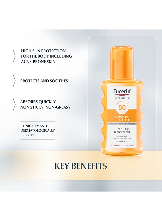 Eucerin Sun Transparent Spray SPF50 Transparent 200ml - Image 2