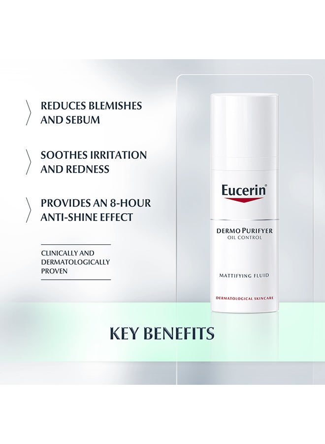 Eucerin - Dermopurifyer Mattifying Fluid White 50ml - Image 1