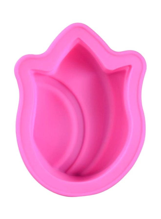 شاربدو قالب خبز من السيليكون وردي 13.7x10.4x3.5سم - Image 1