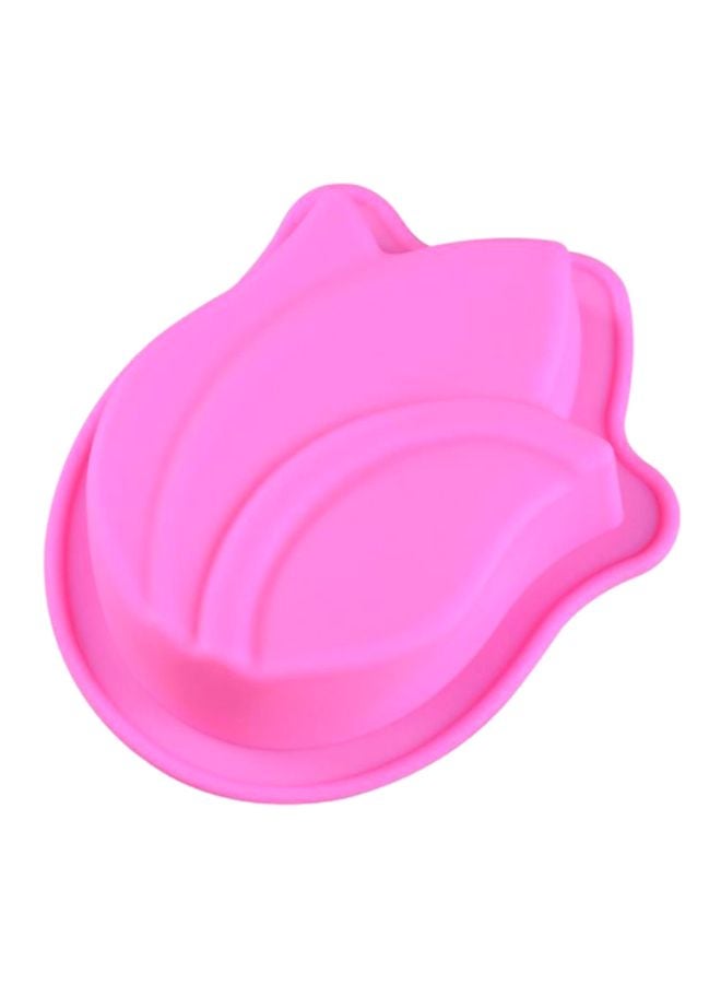 شاربدو قالب خبز من السيليكون وردي 13.7x10.4x3.5سم - Image 2