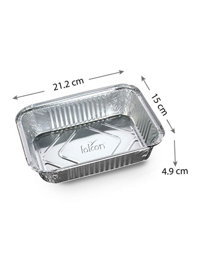 Falcon 12-Piece Aluminium Container With Lid Silver 14.8x12.2x4cm  - Image 4